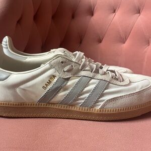 Adidas Samba White and Light Gray Shoes